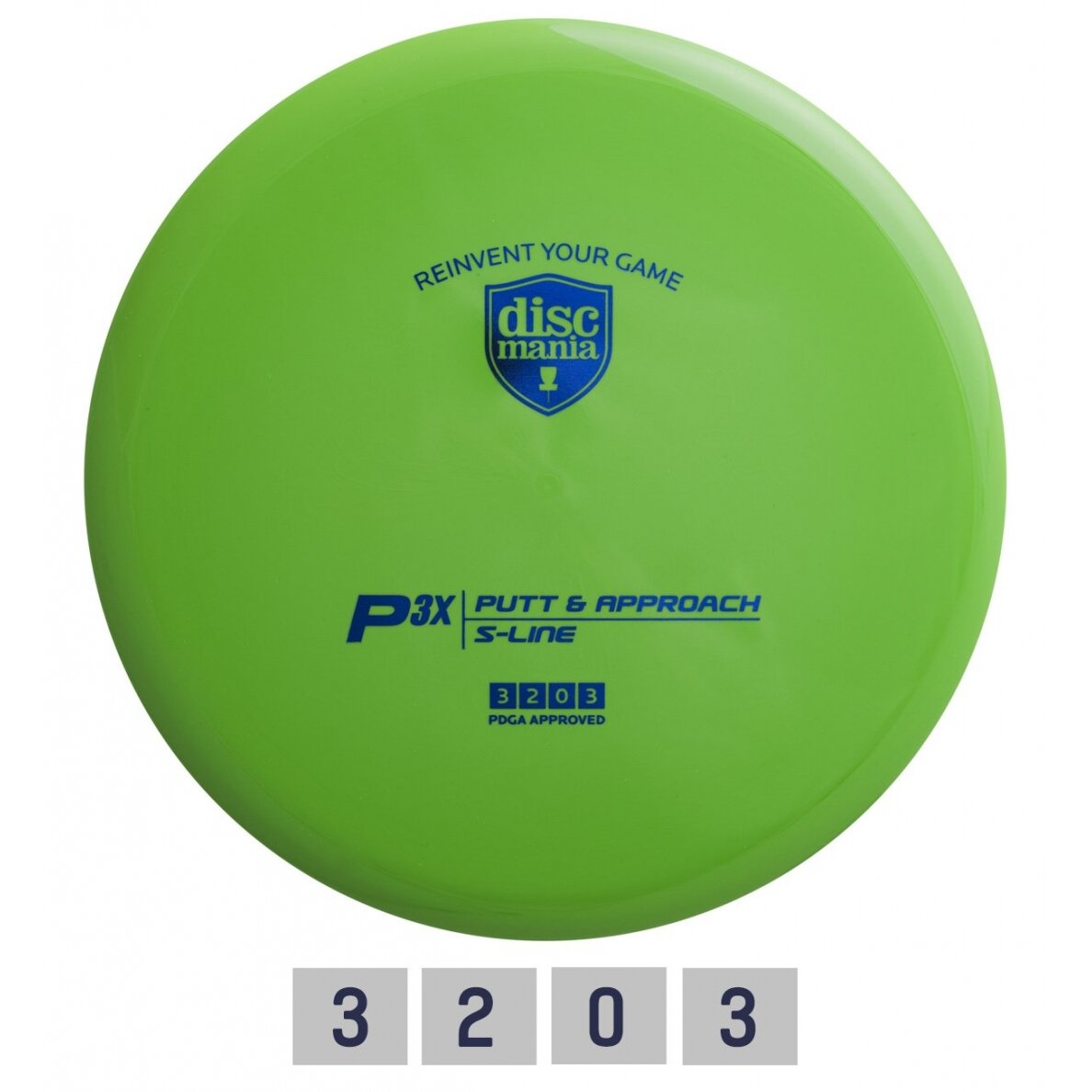 Diskgolfo diskas Putter S-LINE P3X lime