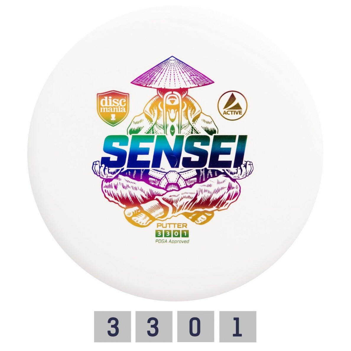 Diskgolfo diskas Putter SENSEI Active White Diskgolfo diskas Putter SENSEI Active White