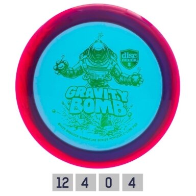 Diskgolfo diskas Distance Driver C-LINE PD2 Gravity Bomb Teal/Red Diskgolfo diskas Distance Driver C-LINE PD2 Gravity Bomb Teal/Red