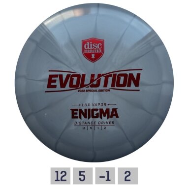 Diskgolfo diskas Distance Driver Lux Vapor ENIGMA Evolution Grey Diskgolfo diskas Distance Driver Lux Vapor ENIGMA Evolution Grey