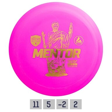 Diskgolfo diskas Distance Driver MENTOR Active Pink