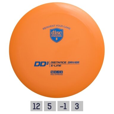 Diskgolfo diskas Distance Driver S-LINE DD3 Orange Diskgolfo diskas Distance Driver S-LINE DD3 Orange