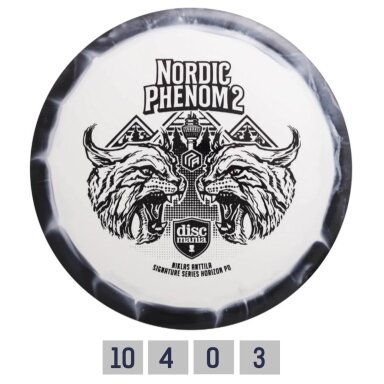 Diskgolfo diskas Distance Driver S-LINE PD NORDIC PHENOM 2 black/white