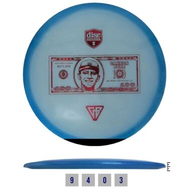Diskgolfo diskas Fairway Driver C-LINE FD3 MONEY RECORD White/Blue