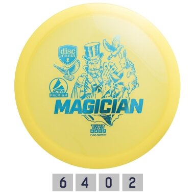 Diskgolfo diskas Fairway Driver MAGICIAN Active Premium Yellow