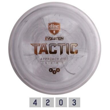 Diskgolfo diskas Midrange Driver HARD EXO TACTIC Evolution Grey