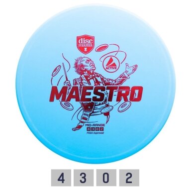 Diskgolfo diskas Midrange Driver MAESTRO Active Light Blue