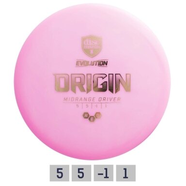 Diskgolfo diskas Midrange Driver NEO ORIGIN Evolution Pink