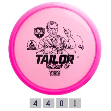 Diskgolfo diskas Midrange Driver TAILOR Active Premium Pink