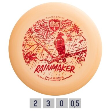 Diskgolfo diskas Putter D-LINE FLEX 3 Rainmaker Orange