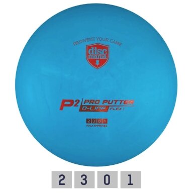 Diskgolfo diskas Putter D-LINE P2 FLEX 1 Blue