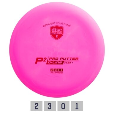 Diskgolfo diskas Putter D-LINE P2 FLEX 1 Pink