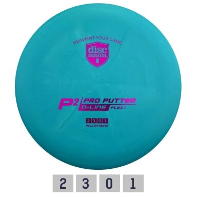 Diskgolfo diskas Putter D-LINE P2 FLEX 1 Turquoise