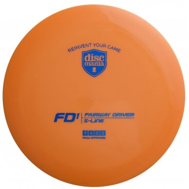 Diskgolfo diskas DISCMANIA Fairway Driver S-Line FD1 Orange 1 Diskgolfo diskas DISCMANIA Fairway Driver S-Line FD1 Orange 1