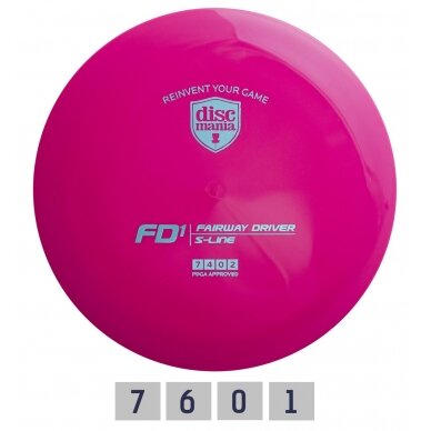 Diskgolfo diskas DISCMANIA Fairway Driver S-Line FD1 Pink Diskgolfo diskas DISCMANIA Fairway Driver S-Line FD1 Pink
