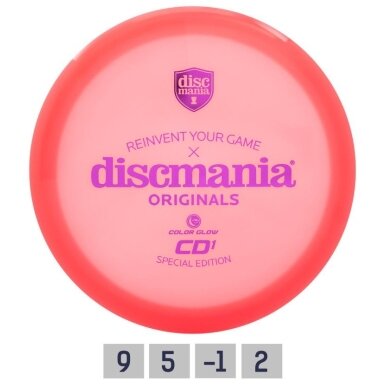 Diskgolfo diskas Distance Driver C-LINE CD1 COLOR GLOW Red Diskgolfo diskas Distance Driver C-LINE CD1 COLOR GLOW Red