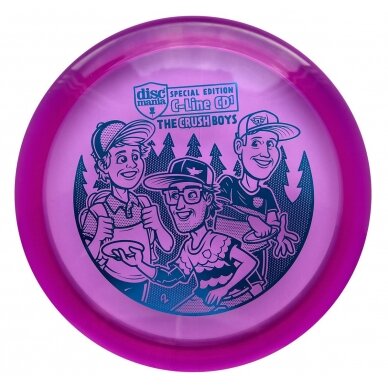 Diskgolfo diskas Distance Driver C-LINE CD1 CRUSHBOYS Purple 1