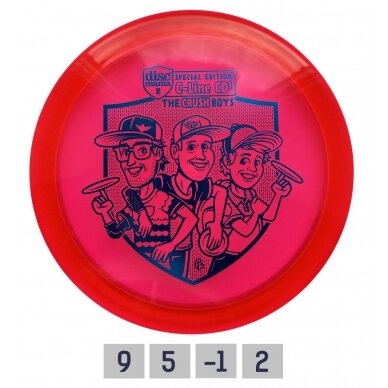 Diskgolfo diskas Distance Driver C-LINE CD1 CRUSHBOYS Red Diskgolfo diskas Distance Driver C-LINE CD1 CRUSHBOYS Red
