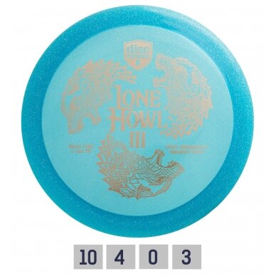 Diskgolfo diskas Distance Driver C-LINE PD Lone Howl 3 Blue