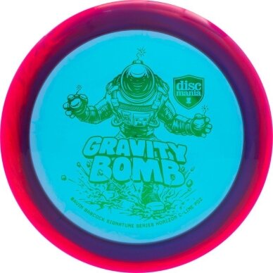 Diskgolfo diskas Distance Driver C-LINE PD2 Gravity Bomb Teal/Red 1 Diskgolfo diskas Distance Driver C-LINE PD2 Gravity Bomb Teal/Red 1