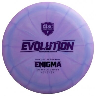 Diskgolfo diskas Distance Driver Lux Vapor ENIGMA Evolution Purple 1 Diskgolfo diskas Distance Driver Lux Vapor ENIGMA Evolution Purple 1