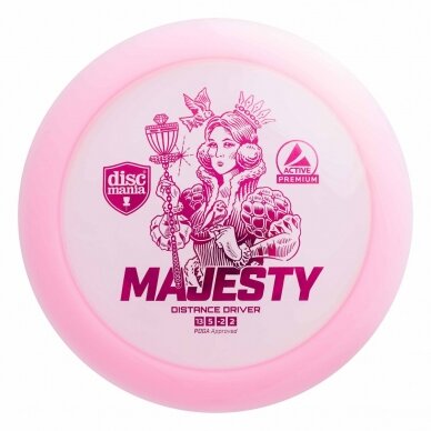 Diskgolfo diskas Distance Driver MAJESTY Active Premium Pink 1 Diskgolfo diskas Distance Driver MAJESTY Active Premium Pink 1