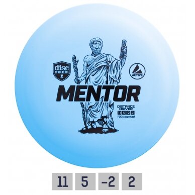 Diskgolfo diskas Distance Driver MENTOR Active Light Blue Diskgolfo diskas Distance Driver MENTOR Active Light Blue