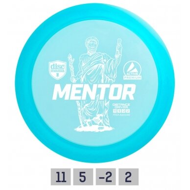 Diskgolfo diskas Distance Driver MENTOR Active Premium Blue Diskgolfo diskas Distance Driver MENTOR Active Premium Blue