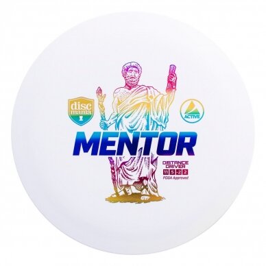 Diskgolfo diskas Distance Driver MENTOR Active White 1