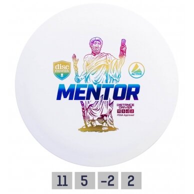 Diskgolfo diskas Distance Driver MENTOR Active White Diskgolfo diskas Distance Driver MENTOR Active White