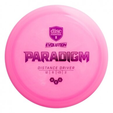 Diskgolfo diskas Distance Driver NEO PARADIGM Evolution Pink 1 Diskgolfo diskas Distance Driver NEO PARADIGM Evolution Pink 1