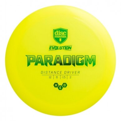 Diskgolfo diskas Distance Driver NEO PARADIGM Evolution Yellow 1 Diskgolfo diskas Distance Driver NEO PARADIGM Evolution Yellow 1