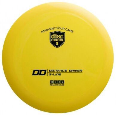 Diskgolfo diskas Distance Driver S-LINE DD Yellow 1 Diskgolfo diskas Distance Driver S-LINE DD Yellow 1
