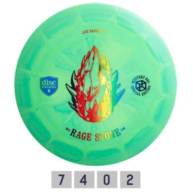 Diskgolfo diskas Fairway Driver Lux Vapor FD1 Rage Stone Green/Yellow Diskgolfo diskas Fairway Driver Lux Vapor FD1 Rage Stone Green/Yellow