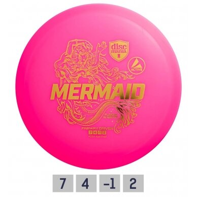 Diskgolfo diskas Fairway Driver MERMAID neskęstantis Pink Diskgolfo diskas Fairway Driver MERMAID neskęstantis Pink