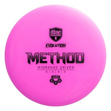 Diskgolfo diskas Midrange Driver HARD EXO METHOD Evolution Pink 1