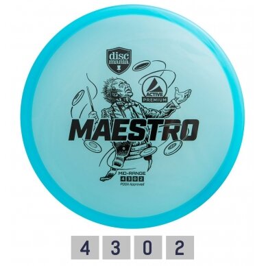 Diskgolfo diskas Midrange Driver MAESTRO Active Premium Blue Diskgolfo diskas Midrange Driver MAESTRO Active Premium Blue