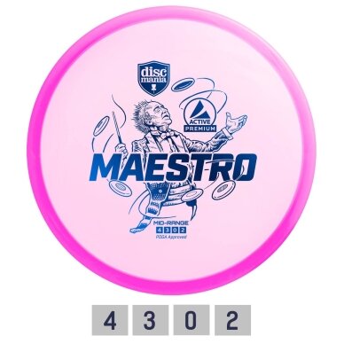 Diskgolfo diskas Midrange Driver MAESTRO Active Premium Pink Diskgolfo diskas Midrange Driver MAESTRO Active Premium Pink