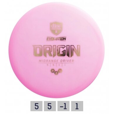Diskgolfo diskas Midrange Driver NEO ORIGIN Evolution Pink
