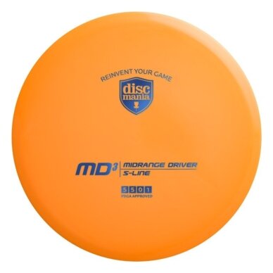 Diskgolfo diskas Midrange Driver S-LINE MD3 orange 1 Diskgolfo diskas Midrange Driver S-LINE MD3 orange 1