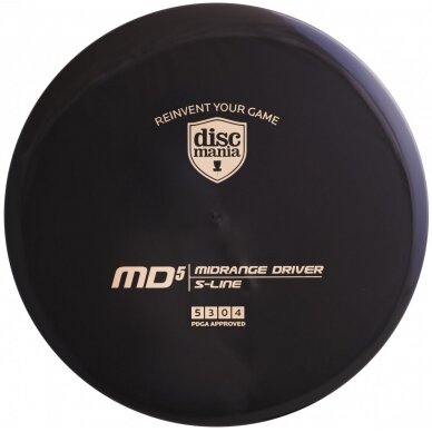 Diskgolfo diskas Midrange Driver S-LINE MD5 black 1 Diskgolfo diskas Midrange Driver S-LINE MD5 black 1