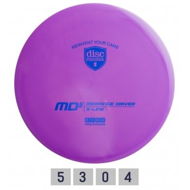 Diskgolfo diskas Midrange Driver S-LINE MD5 purple Diskgolfo diskas Midrange Driver S-LINE MD5 purple