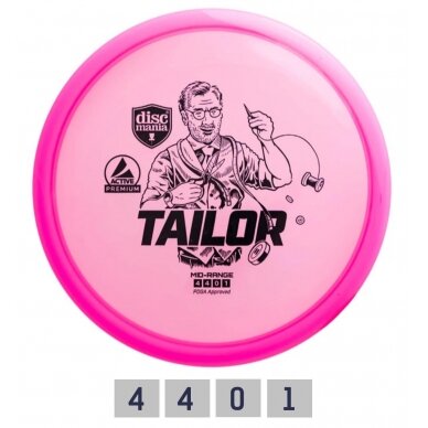 Diskgolfo diskas Midrange Driver TAILOR Active Premium Pink