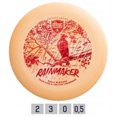 Diskgolfo diskas Putter D-LINE FLEX 3 Rainmaker Orange