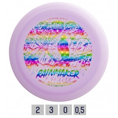 Diskgolfo diskas Putter D-LINE FLEX 3 Rainmaker Purple Diskgolfo diskas Putter D-LINE FLEX 3 Rainmaker Purple
