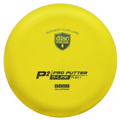 Diskgolfo diskas Putter D-LINE P2 FLEX 1 Yellow 1 Diskgolfo diskas Putter D-LINE P2 FLEX 1 Yellow 1