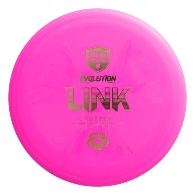 Diskgolfo diskas Putter HARD EXO LINK Evolution Pink 1