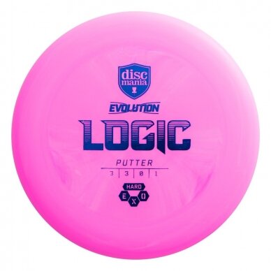 Diskgolfo diskas Putter HARD EXO LOGIC Evolution Pink 1 Diskgolfo diskas Putter HARD EXO LOGIC Evolution Pink 1