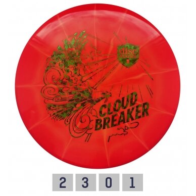 Diskgolfo diskas Putter LUX VAPOR Cloud Breaker Red/White Diskgolfo diskas Putter LUX VAPOR Cloud Breaker Red/White