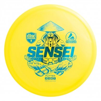 Diskgolfo diskas Putter SENSEI Active Premium Yellow 1 Diskgolfo diskas Putter SENSEI Active Premium Yellow 1